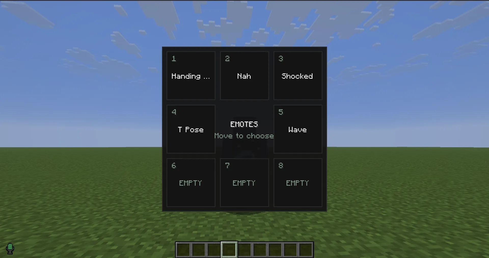 Pawn emotes selector